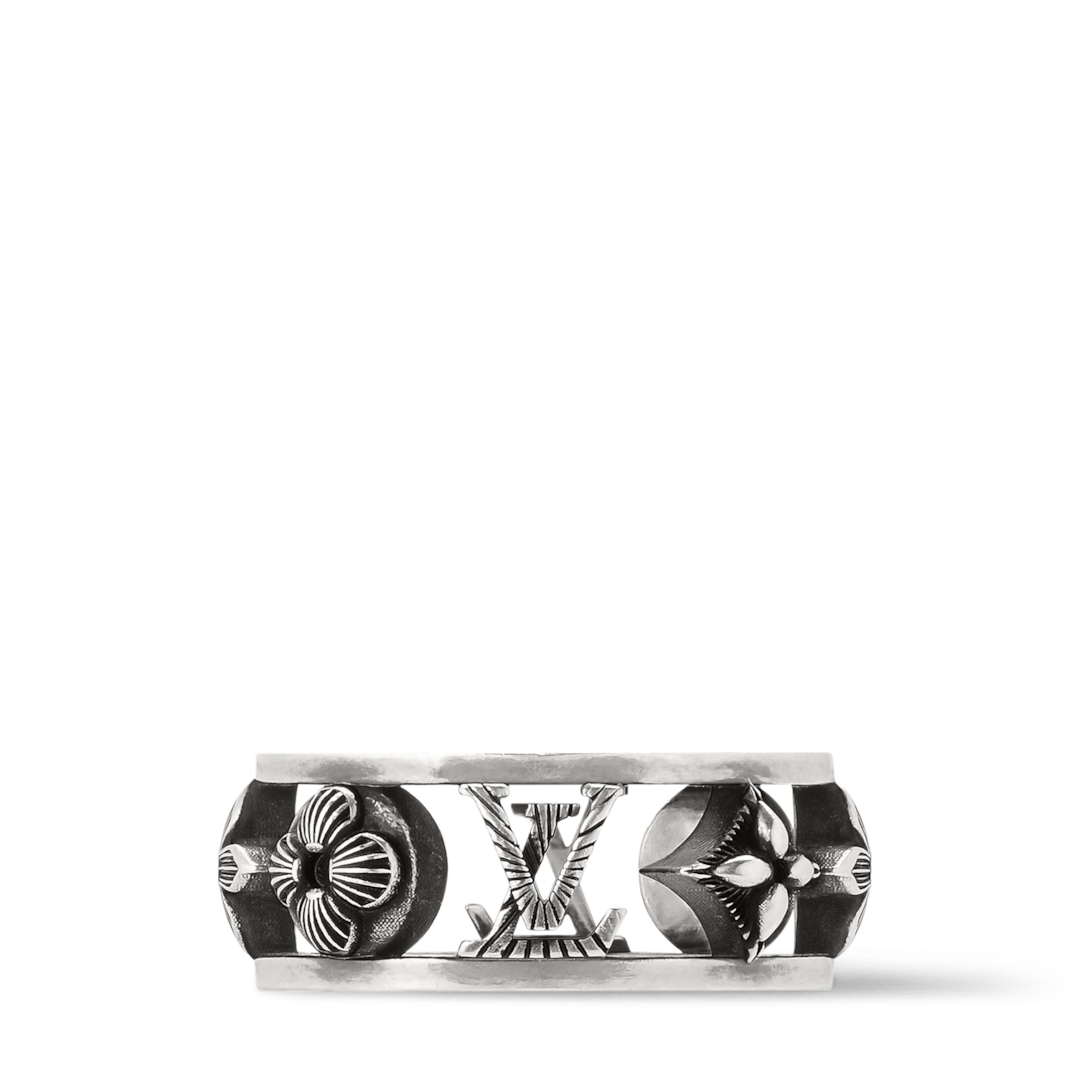 Louis Vuitton シルバー ブラック リング リング・LV ウィスパー S00｜ルイ・ヴィトン 公式サイト - M1929M